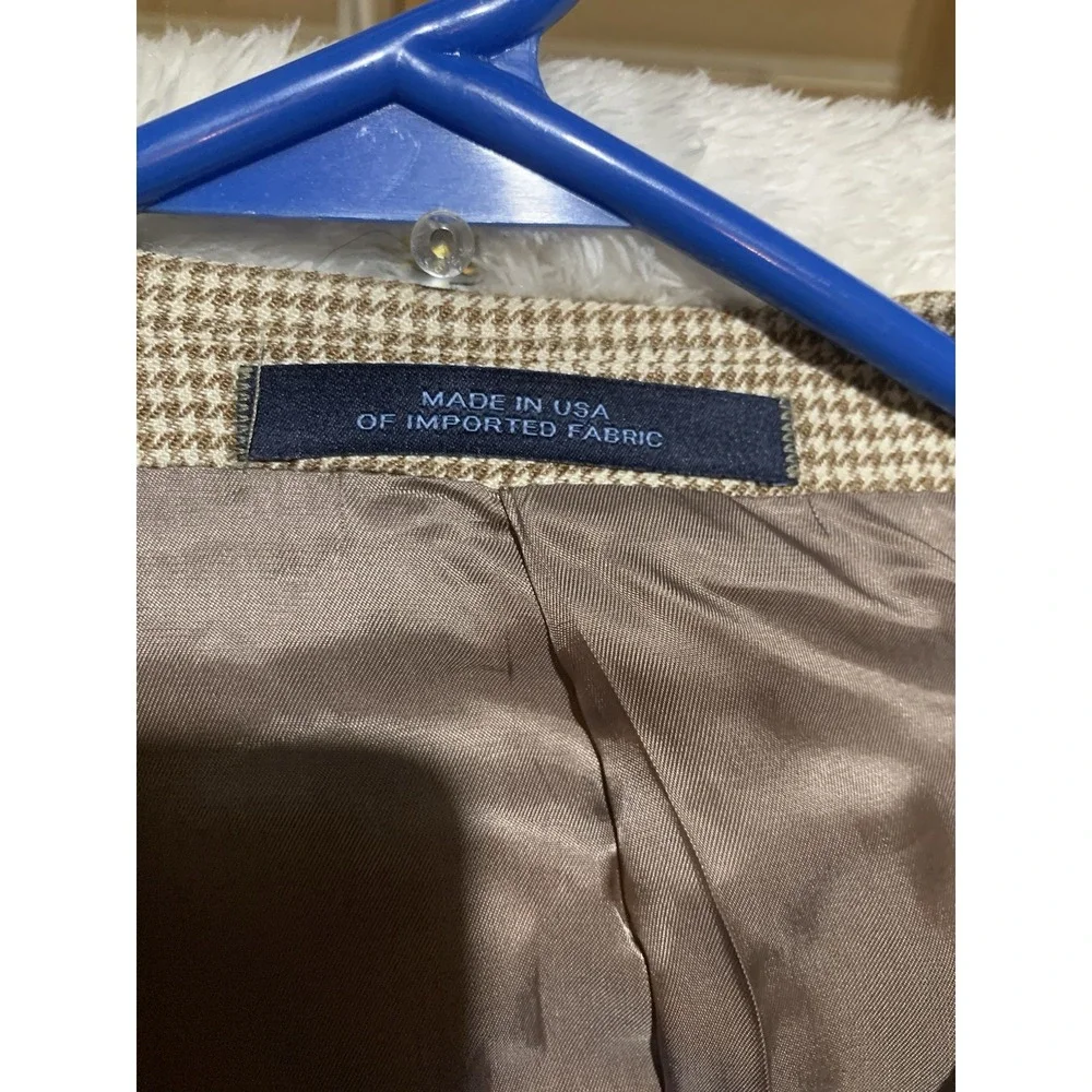 Jospeh Abboud Men's Tan Suit Jacket Size 48L - Picture 3 of 13